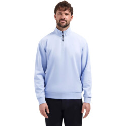 No Excess Sweater half zip interlock blue