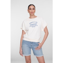 Geisha Sweater short sleeves ''sports club'' off-white