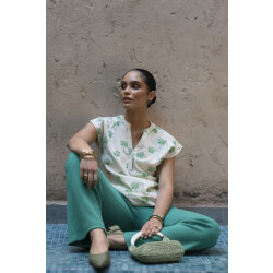 Geisha 63291-20 010 top off-white/green