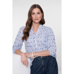 Geisha 63057-14 625 blouse stripes + dots blue