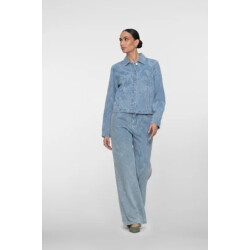 Geisha 61005-10 830 jeans wide jacquard flower bleached denim