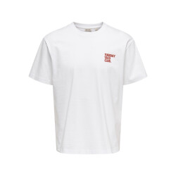 Only & Sons Onsfred life foodie rlx ss tee off-white