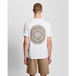 Lyle and Scott Borders label grafic t-shirt off-white