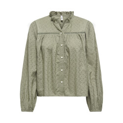 Only Onlnoelys ls embroided shirt wvn cs olijf