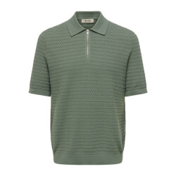 Only & Sons Onsmenu reg ss structure polo knit olijf