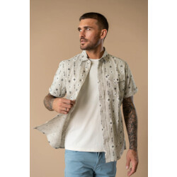 Petrol Industries Heren overhemd m-1060-sis412 7130 light tan