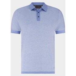 Bos Bright Blue Scotland blue polo heren wren knitted polo ss spe26106wr38sb/4003