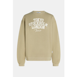 Penn & Ink S26f1827 640-05 penn en ink sweater print pepper ecru