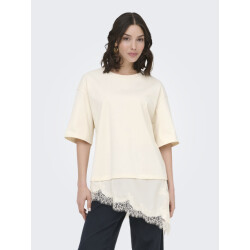 Jacqueline de Yong Jdyalma 2/4 lace detail t-shirt jrs