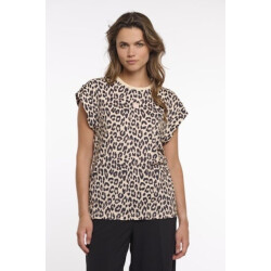 Rino & Pelle Ilana 7002622 rino&pelle sleeveless top with crew neck leopard