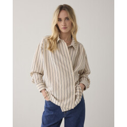 Summum blouse adjustable chenille stripe 2s55-12374 107 ivory midnig