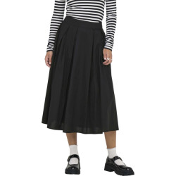 Only Onlmaila long pleat skirt wvn black