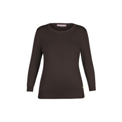 Studio Anneloes luna 3/4 slv pullover 13604 8700 espresso