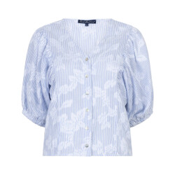 Red Button Blouse korte mouw srb4838