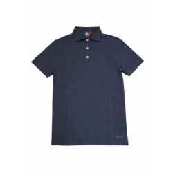 Genti Polo 3 button ice cotton dark