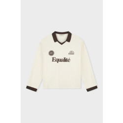 Equalité Ash knit longsleeve polo brown off