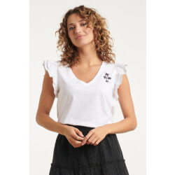 Smashed Lemon 24175 te top met speelse ruches palmboom borduursel |