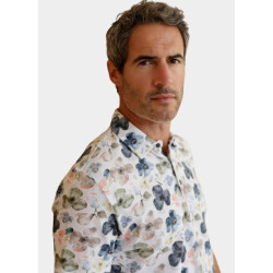 R2 Amsterdam Polo korte mouw colour flower cotton lin 132.polo.006/073