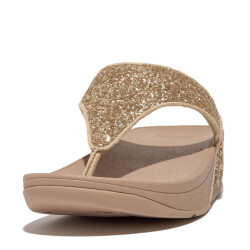 FitFlop Fitflop™ lulu glitter slippers dames – latte beige comfort teenslippers