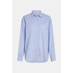 Penn & Ink S26z831 54 penn en ink blouse stripe blue