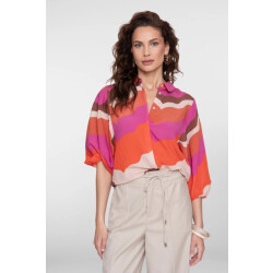 Geisha 63216-20 718 blouse ecru/brown/cassis