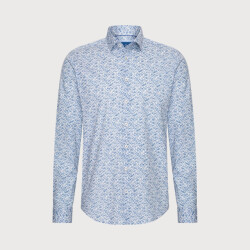 Blue Industry Het geometrisch dessin overhemd |