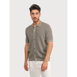 Blue Industry Het gebreide korte mouw overhemd |