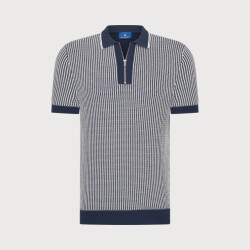 Blue Industry De gebreide print polo |