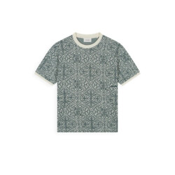 Pure Path Jacquard pattern tee emerald