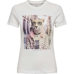 Only Onlvibe s/s glasses top box jrs cloud dancer/vibe