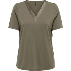 Only Onlfree s/s split v-neck top jrs canteen