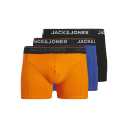 Jack & Jones Heren plus size boxershorts trunks jactheodore 3-pack effen oranje/blauw/zwart