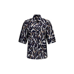 Studio Anneloes Bobby leopard blouse ecru dessin