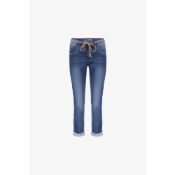 Geisha Helen 827 jeans turn-up mid blue denim