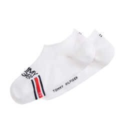 Tommy Hilfiger Geribbelde enkelsokken met logo voor heren (set van 2)