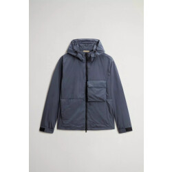 Woolrich Shiny nylon hooded jacket grisaille