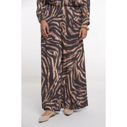 Rino & Pelle regular length wide leg pants darjaregular.7002621 brown zebra