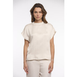 Rino & Pelle short sleeve top with high neck esai.7002622 birch