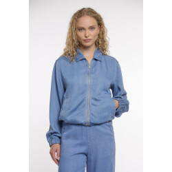 Rino & Pelle puff sleeve zip jacket myla.7002621 washed blue