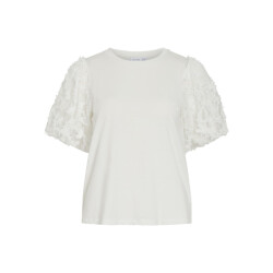 Vila vionesca o-neck s/s top 14113264 snow white