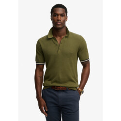 Superdry Knitted texture ss polo army