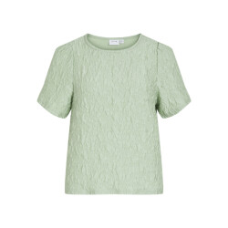 Vila visophia o-neck s/s top/r 14113417 smoke green
