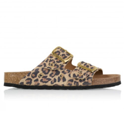 DWRS Label Dwrs madrid leopard zwart bruin dames slipper