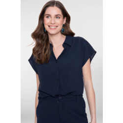 Geisha 63140-21 675 blouse crinckle navy