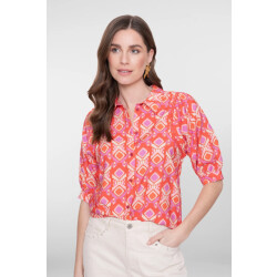 Geisha 63195-20 450 blouse anderine red/ecru