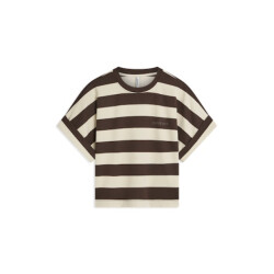 Summum top big stripe heavy jersey 3s5112-30681 713 coffee