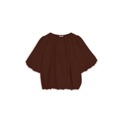 Summum top balloon sleeves viscose cotton 2s3442-12370 713 coffee