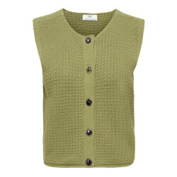 Jacqueline de Yong martha s/l o-neck vest knt 15366197 dried herb
