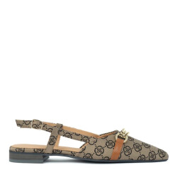 Babouche Lima cognac slingback sandalen dames