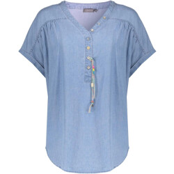 Geisha Top bleached denim